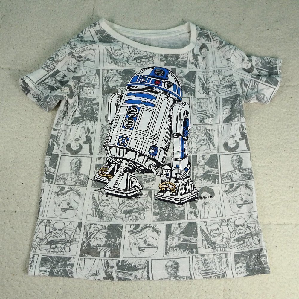 Star Wars R2D2 Comic Strip Shirt Medium